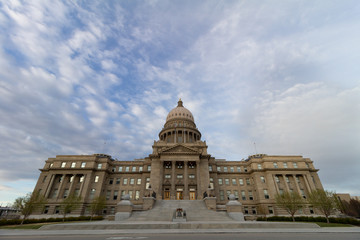 Ultrawide angle view of the boise capital