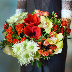 nice bouquet in the hands