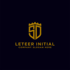 logo design inspiration for companies from the initial letters of the SD logo icon. -Vector