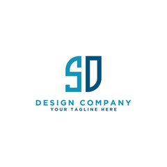 logo design inspiration for companies from the initial letters of the SD logo icon. -Vector