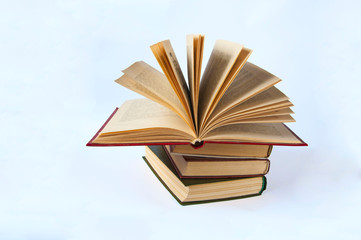open book on a white background