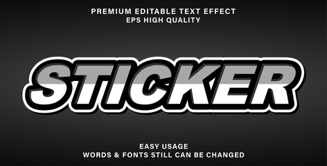 sticker text effect