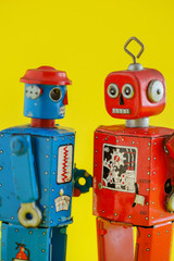 Fototapeta premium A vintage wind up toy robot
