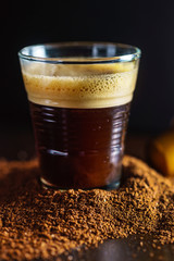 cup of espresso with foam