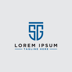 Obraz premium logo design inspiration for companies from the initial letters of the SG logo icon. -Vector