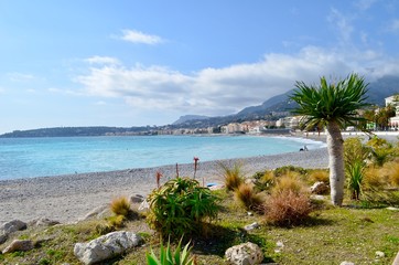 plage de menton, cote d'azur, france