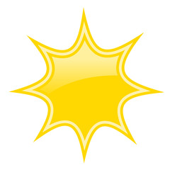 Yellow bursting star icon