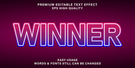 winner text effect