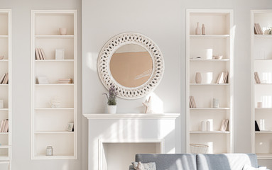 cozy living room with fireplace