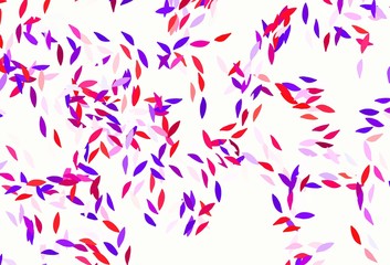 Light Pink, Yellow vector natural pattern with leaves.