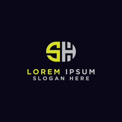 logo design inspiration for companies from the initial letters of the SH logo icon. -Vector