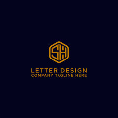 logo design inspiration for companies from the initial letters of the SH logo icon. -Vector