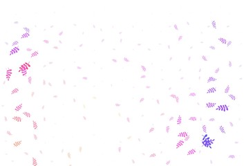 Light Pink, Yellow vector natural background with leaves.