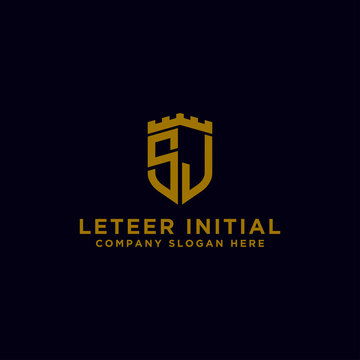 logo design inspiration for companies from the initial letters of the SJ logo icon. -Vector