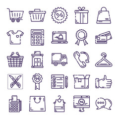 bundle of commercial set icons