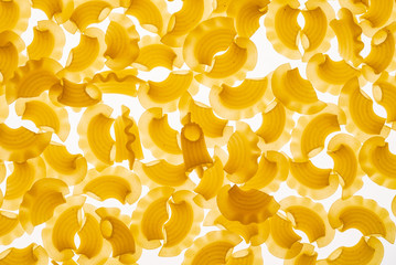 italian pasta on the white background