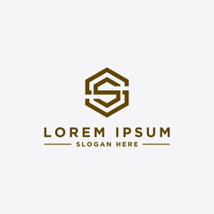 logo design inspiration for companies from the initial letters of the SS logo icon. -Vector