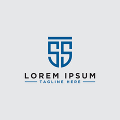 Fototapeta premium logo design inspiration for companies from the initial letters of the SS logo icon. -Vector