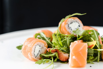 sushi with strawberry