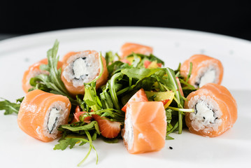 sushi with strawberry