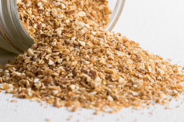 Orange Peel Seasoning Spilled from a Spice Jar