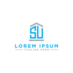 logo design inspiration for companies from the initial letters of the SU logo icon. -Vector