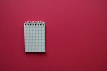 notebook with blank background