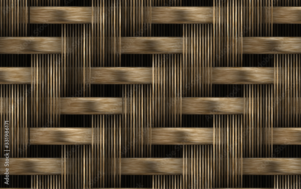 Poster weaved basket wood