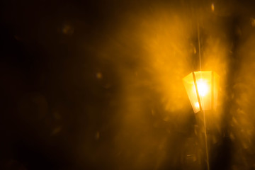 Abstract lantern. Lantern at night. Background.