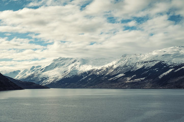 View over Sorfjorden in Norway