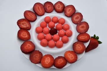 Fraises et bonbons