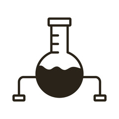 medical tube test laboratory line style icon