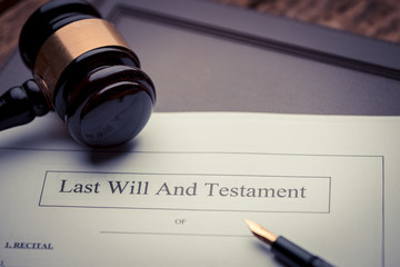 Last Will and testament document
