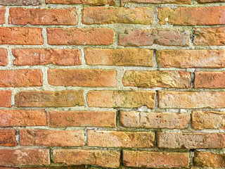 background texture old red brick wall