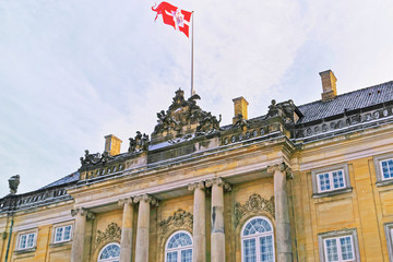 Obraz premium Fragment of Royal palace in Copenhagen in winter
