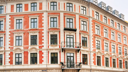 Fototapeta na wymiar View on Building in Holbergsgade Street in Copenhagen