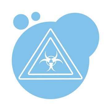 biohazard signal caution block style icon