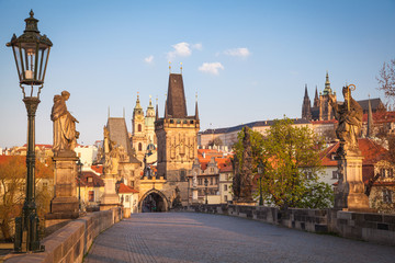 Fototapeta premium Charles Bridge in the morning, Prague