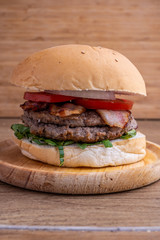 burger time meal and vegetables
