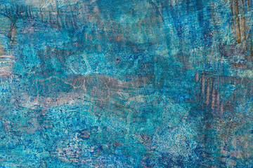 Grunge blue concrete wall background