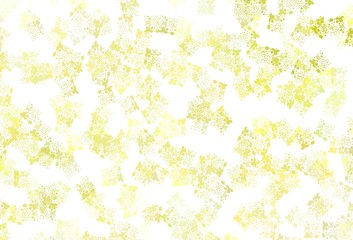 Light Yellow vector template with chaotic shapes.