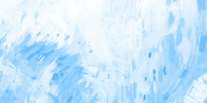 Abstract blue pencil texture for web banner. Pastel textured background with handmade drawings. Artistic wallpaper with blue shapes, lines, spots. Light-blue template of gallery banner — Ice and water