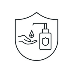 antiseptic vector icon. Hygiene virus protection. 