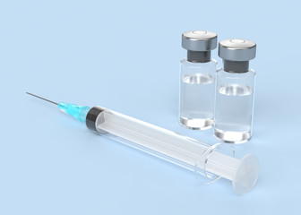 Syringe 3d rendering
