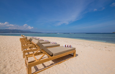 Obraz premium White beach of Gili Meno Indonesia