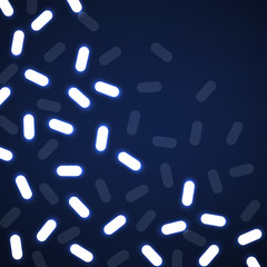 Abstract background of glowing pills. Medical pattern