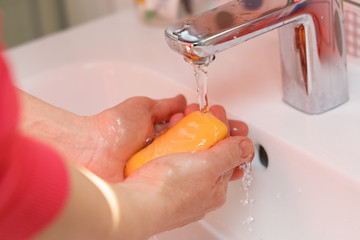 Hygiene. Cleaning Hands. Washing hands,Soap
