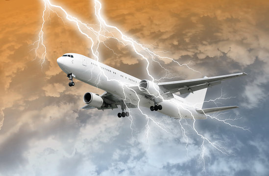 Lightning Strike On A Passenger Plane