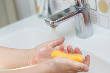 Hygiene. Cleaning Hands. Washing hands,Soap