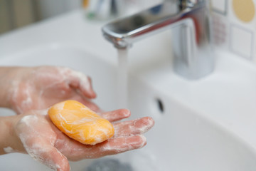 Hygiene. Cleaning Hands. Washing hands,Soap